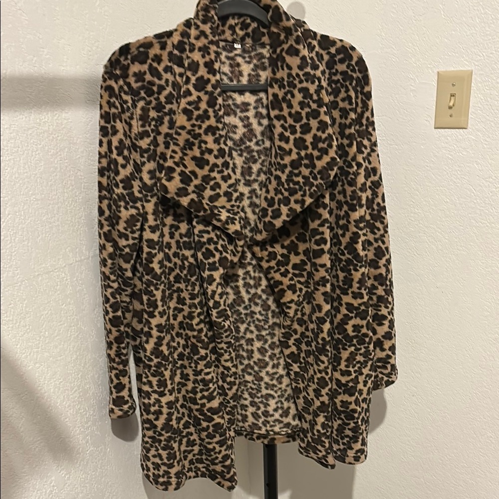 Leopard Print Plush Jacket
